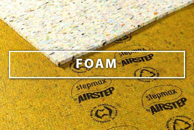 showing a sample of airstep foam underlay. This carpet is for sale to the public.