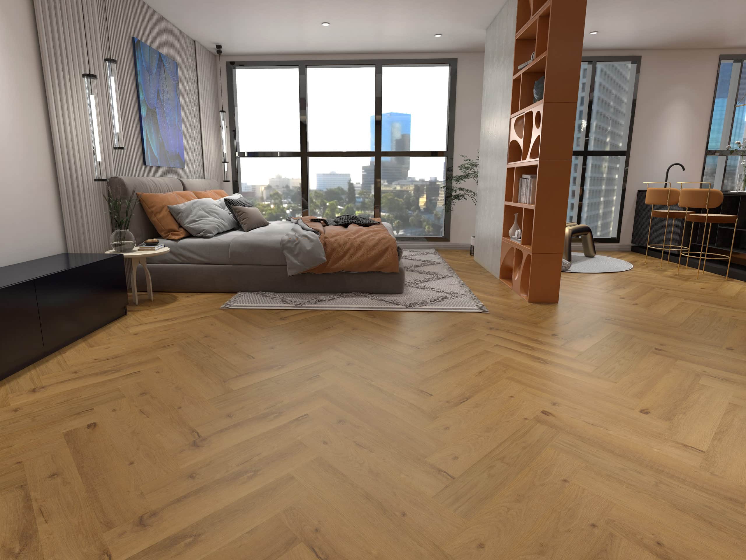 showing a room with the floor covered by hybrid vinyl plank flooring that ihybrid vinyl plank flooring, spotted gum