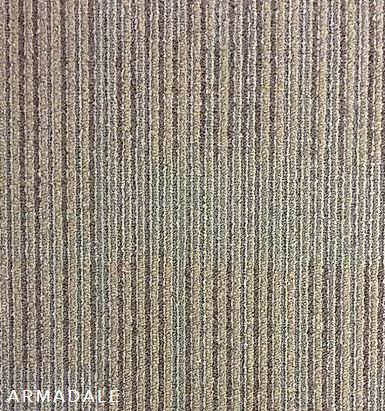 patterned, light brown and white colored, carpet tile sample of the COMMONWEALTH range called armadale on sale at Concord Floors.