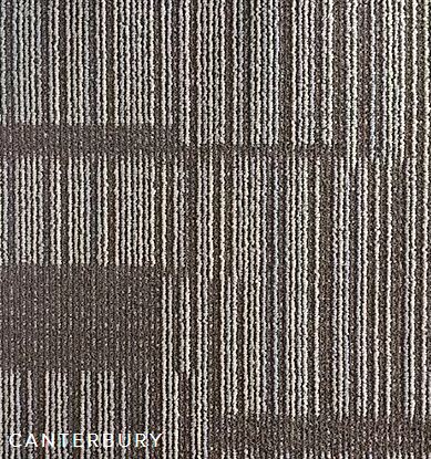 patterned, brown and white colored, carpet tile sample of the COMMONWEALTH range called canterbury, on sale at Concord Floors.
