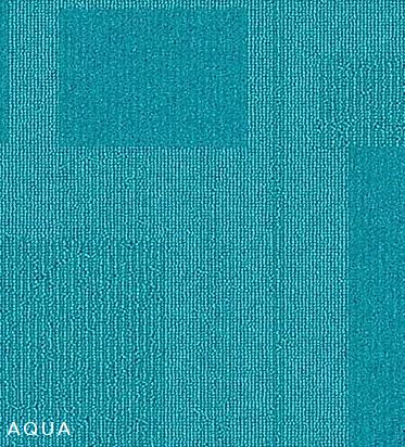 patterned, blue carpet tile sample of the PENTLAND range on sale at Concord Floors.