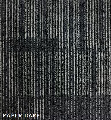 patterned, grey, striped carpet tile sample of the range called SIESTA on sale at Concord Floors.