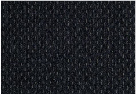 big elongated pin dot pattern on a navy background color, commercial carpet sample of the Mandini range sold by Concord Floors.