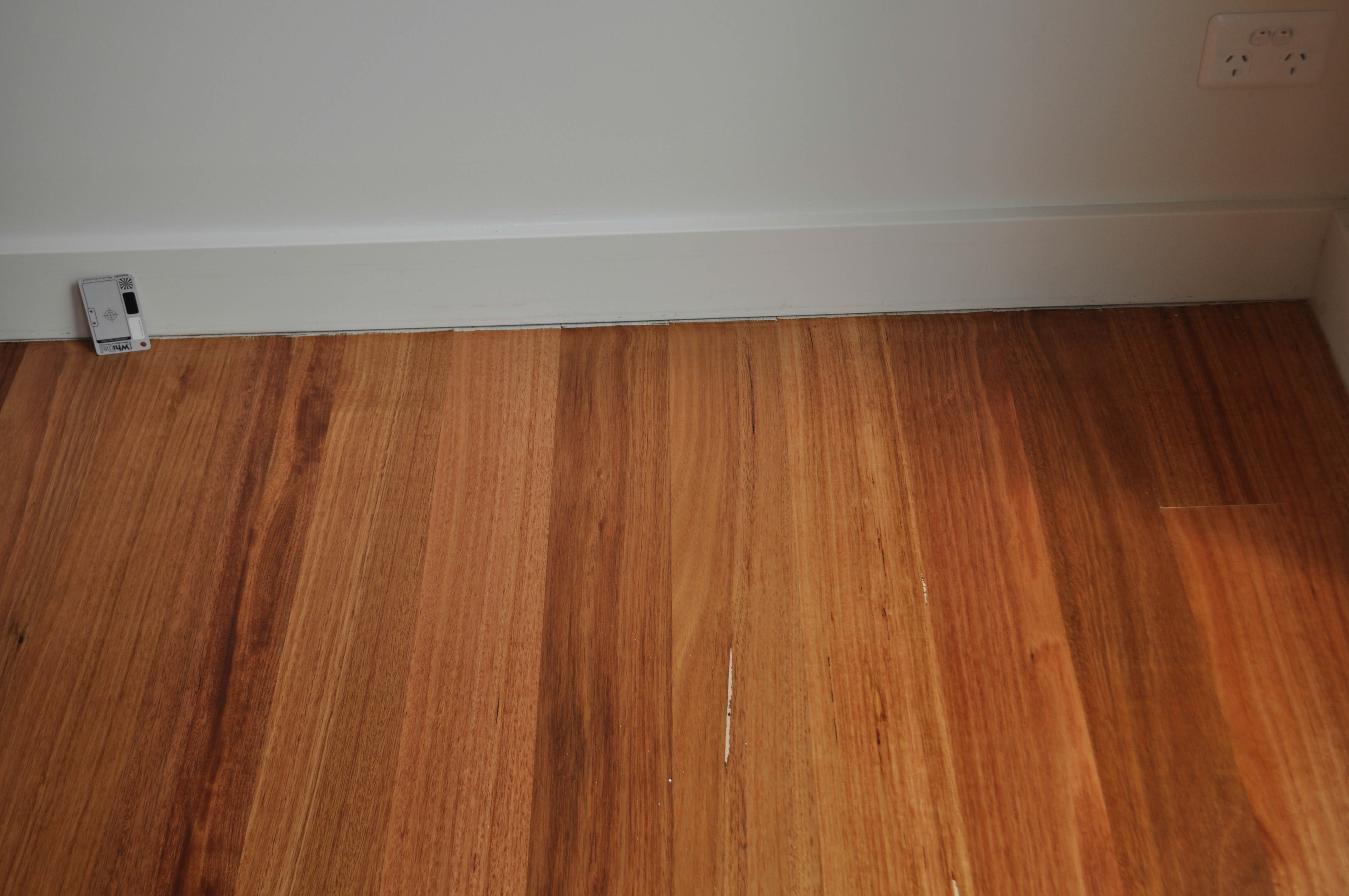 a room in a home with newly laid Tasmanian Oak solid hardwood timber. The home is in the suburb of the Melbourne suburb of Kingsville Vic.
	  and the floor was supplied and installed by Concord Floors.