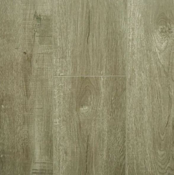 a photo of sample board of laminate flooring, 12mm thick laminate flooring  board, of a brand and color (GE-B-SOHO GREY)
 available to the public to buy from Concord Floors